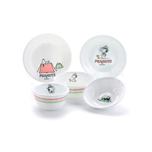 스누피캠핑 1인 5P 한국형 찬기세트