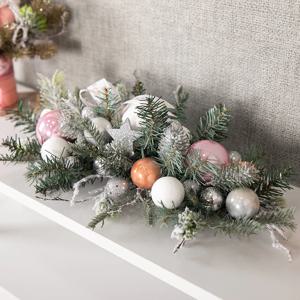 크리스마스 장식 센터피스 화이트스노우스타 45cm 테이블 탁상용