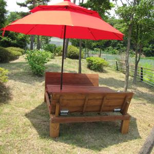 다기능 야외원목 테이블세트(6인)