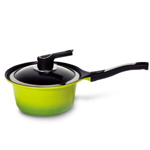 냄비 18cm 편수 라면 냄비 세라믹 코팅 통주물냄비