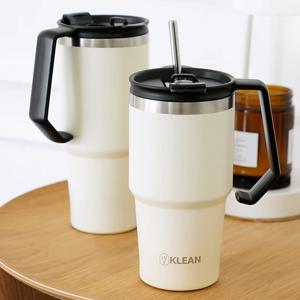 사은품 증정 빨대 품은 텀블러 빨대 내장형 손잡이 600ml