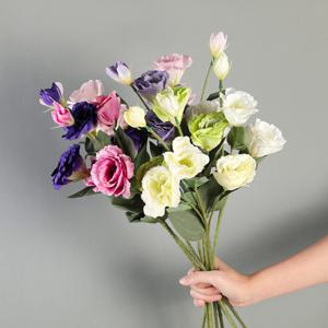 실크플라워 조화 꽃 인테리어 장식 꽃다발 리시안셔스  4color