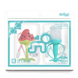 3D 수박 치발기 + 예쁜곰 과즙망 + 과즙망 리필2p + 케이스2p + 실리콘클립2p