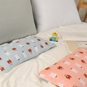 우리집 곰돌이 목이 편한 메밀베개 20x40 (2color) (베개속 선택)