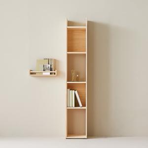 북쉘프 슬림 틈새 4단 원목 좁은 코너 디자인 300 책장 LGM241C