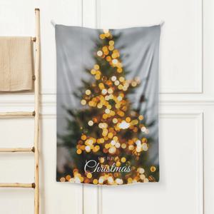 크리스마스 쉬폰 패브릭 천 포스터 바란스 Christmas Tree1