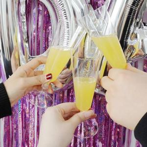 홈파티 소품 일회용 플라스틱 샴페인잔 1박스 10pcs 세트