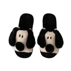 [해외] 커플 블랙퍼피 털실내화 귀여운 거실 슬리퍼 사무실 층간소음