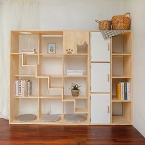 고양이 원목 가구 / 집사2호 책장 캣타워