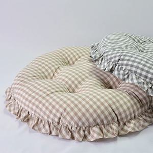 면체크 원형 대방석 60x60