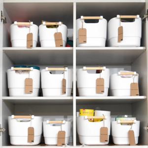 [하우심플 월간자취 특가 수납정리 바구니 모음집] 우드스틱 플라스틱 수납 정리 바구니