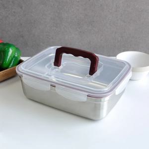 스테인레스 핸디 직사각 김치통 4L