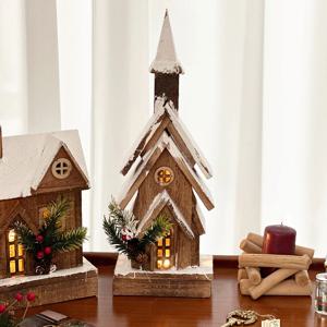 나홀로집에 크리스마스 빌리지 캐빈 무드등 우드하우스 조명 (투스텝캐빈)