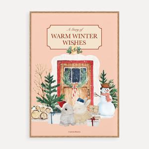 윈터&크리스마스 20. Warm Winter Wishes(Red) 포스터 액자