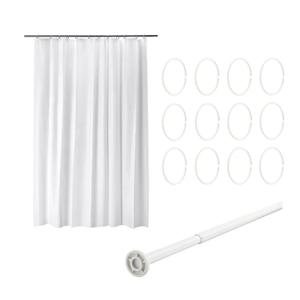 BJARSEN 샤워커튼(커튼링+커튼봉포함) 풀세트