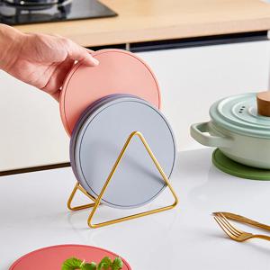 [해외] 고급 실리콘 냄비 받침대 세트 (수납 꽂이 포함) 6P