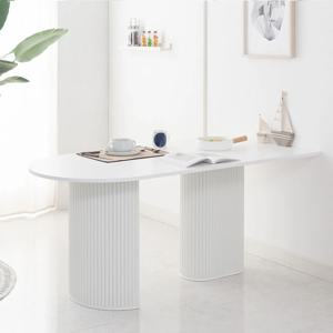 하프 가성비 관리쉬운 LPM 템바보드 반타원 4인 6인 식탁 테이블 1600