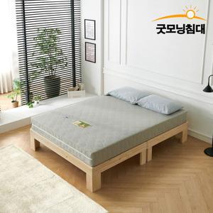 편백나무원목 무헤드통판 침대 본넬스프링양면 매트리스포함(J/ S/ SS/ D/ Q/ )