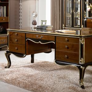 델피 마호가니 원목 엔틱 서랍형 책상 테이블 서재가구