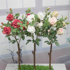 로즈가든 장미꽃조화 인조나무 90cm, 조화 조경