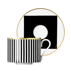 마이 차이나 카도로 커피컵앤소서(스트라이프)0.2L