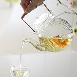 꽃차 티팟 내열유리 티포트