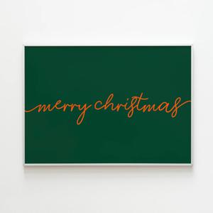 크리스마스 타이포 카페 모던 겨울 감성 산타 인테리어포스터 - Merry Christmas