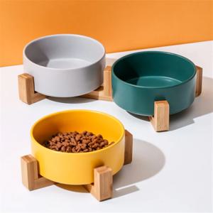 강아지세라믹식기 고양이 애견 심플 도자기 물그릇 밥그릇 1구식기