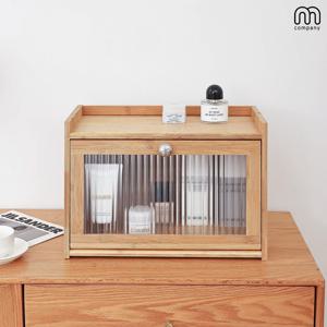 데비 화장품 정리함 화장대 소품 수납함 원목 정리대 향수 수납장 투명 트레이