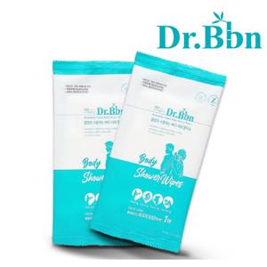 Dr.Bbn 천연 대나무원단 샤워티슈&샴푸티슈 병원 캠핑 물수건