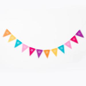 펠트 파티 가랜드 삼각플라워 기념일 생일 장식 소품