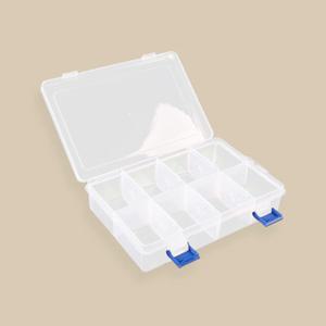 다용도 투명 칸막이 상자 케이스 약 비즈 부품 악세사리 정리함 수납함 멀티박스 사각 8칸