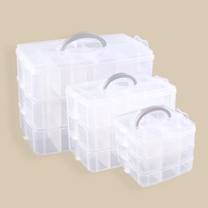 칸막이 수납함 악세서리 약 비즈 부품 장난감 정리 다용도 멀티박스 손잡이형 3단_3size