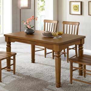 이엘 고무나무 원목 식탁세트 4인용 주방가구(브라운)