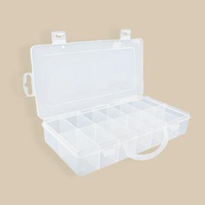 다용도 정리 투명 칸막이 상자 케이스 약 비즈 부품 장난감 수납함 멀티박스 사각 14칸