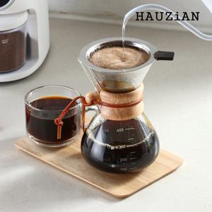 홈카페의 시작 우드 커피드리퍼 800ml 핸드드립세트 /고급 스테인리스 필터