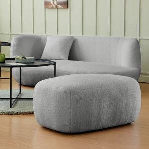 마카롱 인테리어 부클 양털 패브릭소파 보조스툴 3colors