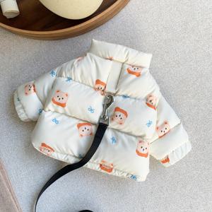 오리털 100% 하네스 패딩 강아지옷 S-XL