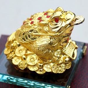 돈벼락 황금 삼족두꺼비 복두꺼비 풍수 장식품(중) 집들이선물 개업선물