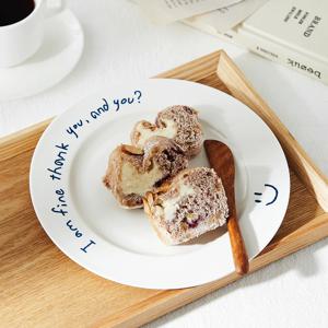예쁜 파인땡큐 레터링 디저트 파스타 플레이팅 접시