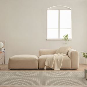 [오늘의집 단독] 멜로우 코듀로이 오픈형 소파 3.5인_쿠션 증정