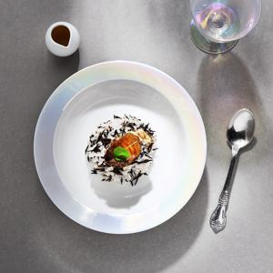 오로라 홀로그램 디저트 카페 파스타접시 23.5cm