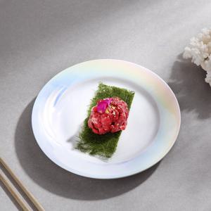 오로라 홀로그램 브런치 카페 디저트접시 17.5cm