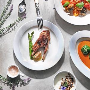 오로라 홀로그램 디저트 카페 샐러드접시 22.5cm