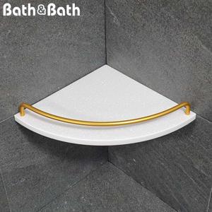 BB-120 W (G-GOLD) 코너선반-인조대리석 무지주 벽선반 다용도 화장실 모던 고급