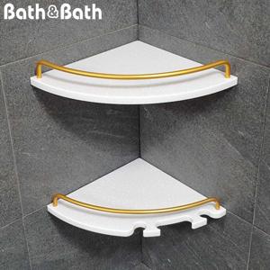 BB-120 + 121 W (G-GOLD) 코너선반-인조대리석 무지주 벽선반 다용도 화장실