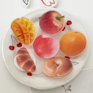 투명 아크릴 과일 소금 빵 그립 스마트 톡 6type-peach(복숭아)