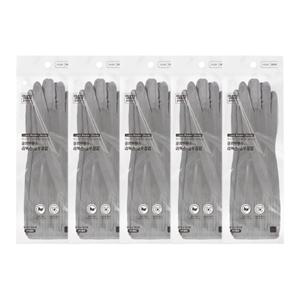 천연 라텍스 고무장갑 롱밴드(38cm) 5P 식품용 S/M/L