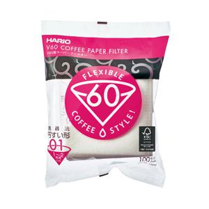 하리오 커피 여과지 VCF 01 - 100W 100매 종이 드립 필터 1 2 인용 화이트
