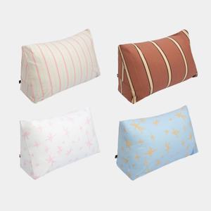 고밀도 순면 패턴 삼각 등쿠션 커버 4colors